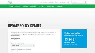 Update Policy Details | CGU Insurance