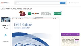 CGU Padlock. insurance application - PDF - DocPlayer.net