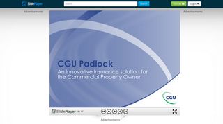 CGU Padlock An innovative insurance solution for the Commercial ...
