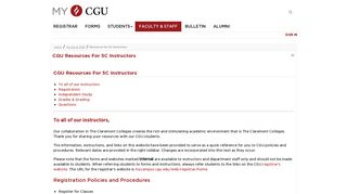 Resources for 5C Instructors - Claremont Graduate University
