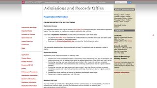 Registration Information | Admissions and Records | Chaffey College