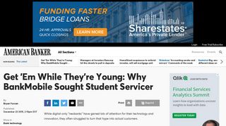 Get 'Em While They're Young: Why BankMobile Sought Student ...
