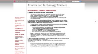 Chaffey College Information Technology Services