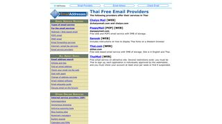 Thai free email address providers