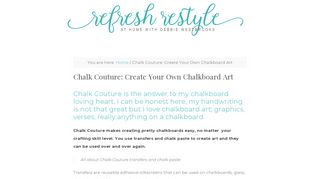 Chalk Couture: Create Your Own Chalkboard Art | Refresh Restyle