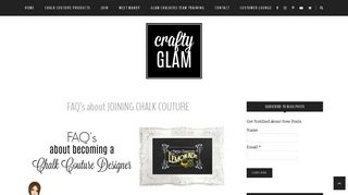 FAQ's about JOINING CHALK COUTURE - Crafty Glam
