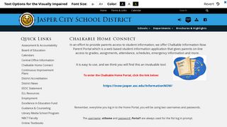 Chalkable Home Connect - Jasper City School District