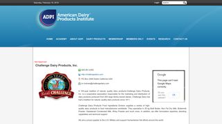 Challenge Dairy Products, Inc. - American Dairy Products Institute