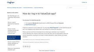 How do I log in to ValueClub app? – Welcome to Challenger Help ...