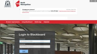 Blackboard Learn - North Metropolitan TAFE