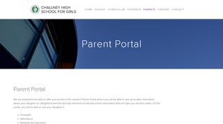 Parent Portal — Challney High School for Girls