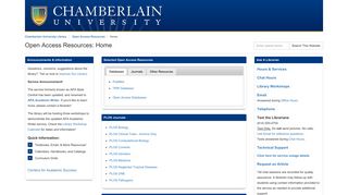 Home - Open Access Resources - Home at Chamberlain College of ...