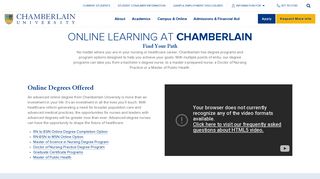 Explore Online Degrees - Chamberlain College of Nursing