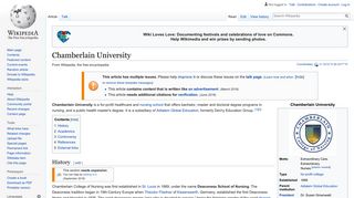 Chamberlain University - Wikipedia