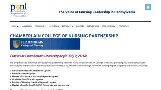 Pennsylvania Organization of Nurse Leaders - Chamberlain College ...