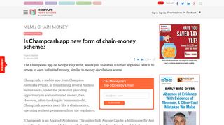 Is Champcash app new form of chain-money scheme? - Moneylife