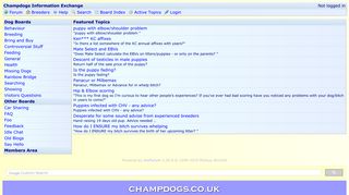 Champdogs Information Exchange