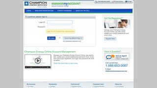 Champion Energy Secure Customer Portal: Online Account ...