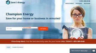 Champion Energy | Compare Rates | SaveOnEnergy.com