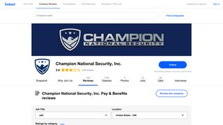 Working at Champion National Security, Inc.: 80 Reviews about Pay ...