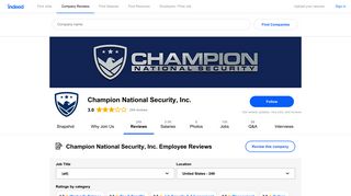 Working at Champion National Security, Inc. in Austin, TX: Employee ...