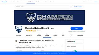 How much does Champion National Security, Inc. pay in Richardson ...