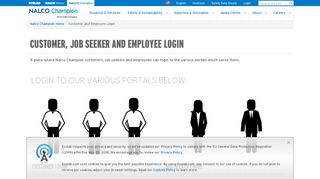 Customer, Job Seeker and Employee Login | Nalco Champion - Ecolab