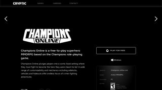 Cryptic Studios | Champions Online