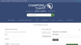 Sign In - Champions Travel