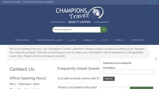 Contact Us - Champions Travel