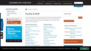 Faculty & Staff | Champlain College