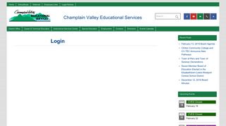 Login - Champlain Valley Educational Services