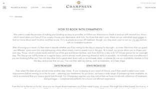 How to Book your Spa break or Treatment | Champneys