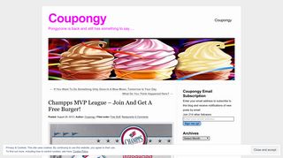 Champps MVP League – Join And Get A Free Burger! | Coupongy