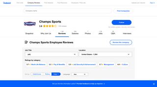 Champs Sports Employee Reviews - Indeed