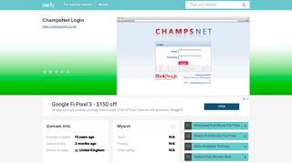 champsnet.co.uk - ChampsNet Login - Champs Net - Sur.ly