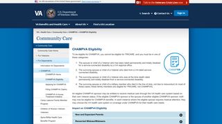 CHAMPVA Eligibility - Community Care - VA.gov
