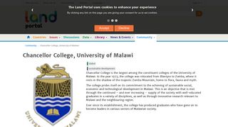Chancellor College, University of Malawi | Land Portal | Securing Land ...
