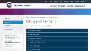 Billing and Payment | City of Chandler