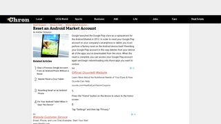 Reset an Android Market Account | Chron.com