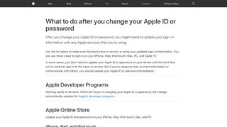 What to do after you change your Apple ID or password - Apple Support