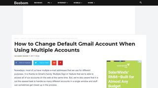 How to Change Default Gmail Account | Beebom