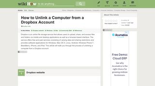 3 Easy Ways to Unlink a Computer from a Dropbox Account - wikiHow