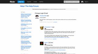 Flickr: The Help Forum: Change Login Email
