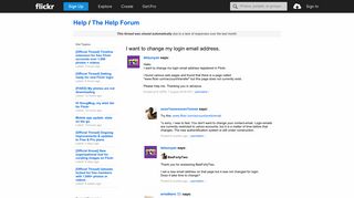 Flickr: The Help Forum: I want to change my login email address.
