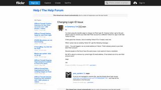 Flickr: The Help Forum: Changing Login ID Issue