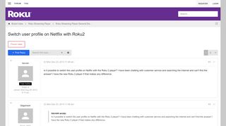 Switch user profile on Netflix with Roku2 - Roku Forums