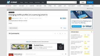 Changing netflix profiles on a samsung smart tv - Slickdeals.net