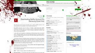 Deactivating Netflix Account On Samsung Smart Hub | Reverb
