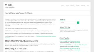 How to Change sudo Password in Ubuntu - VITUX